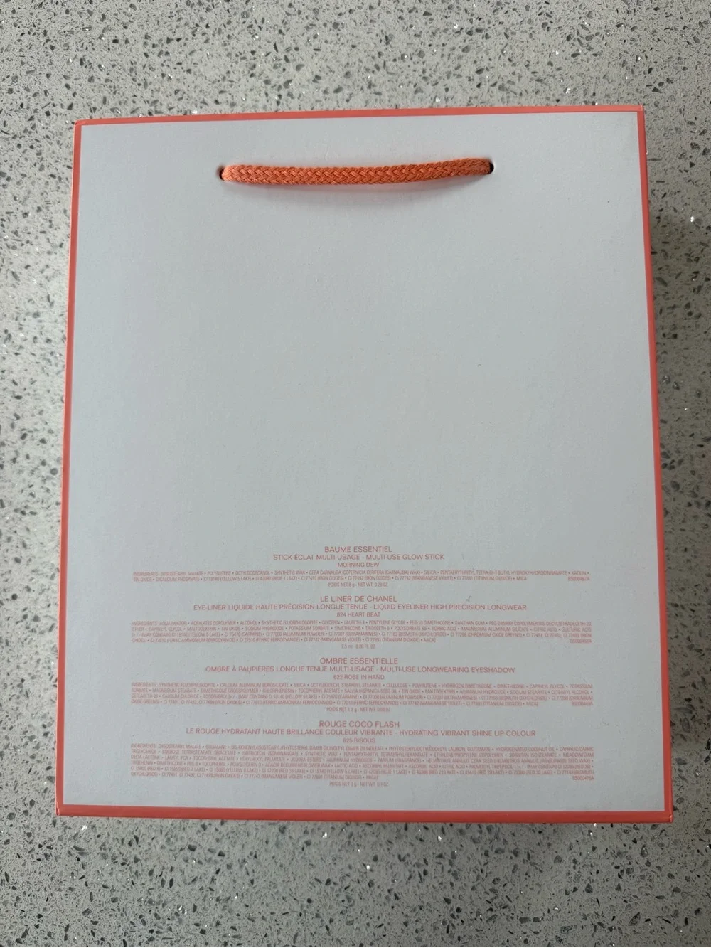 CHANEL Makeup Takeaways Pouch - Coral Orange Accent